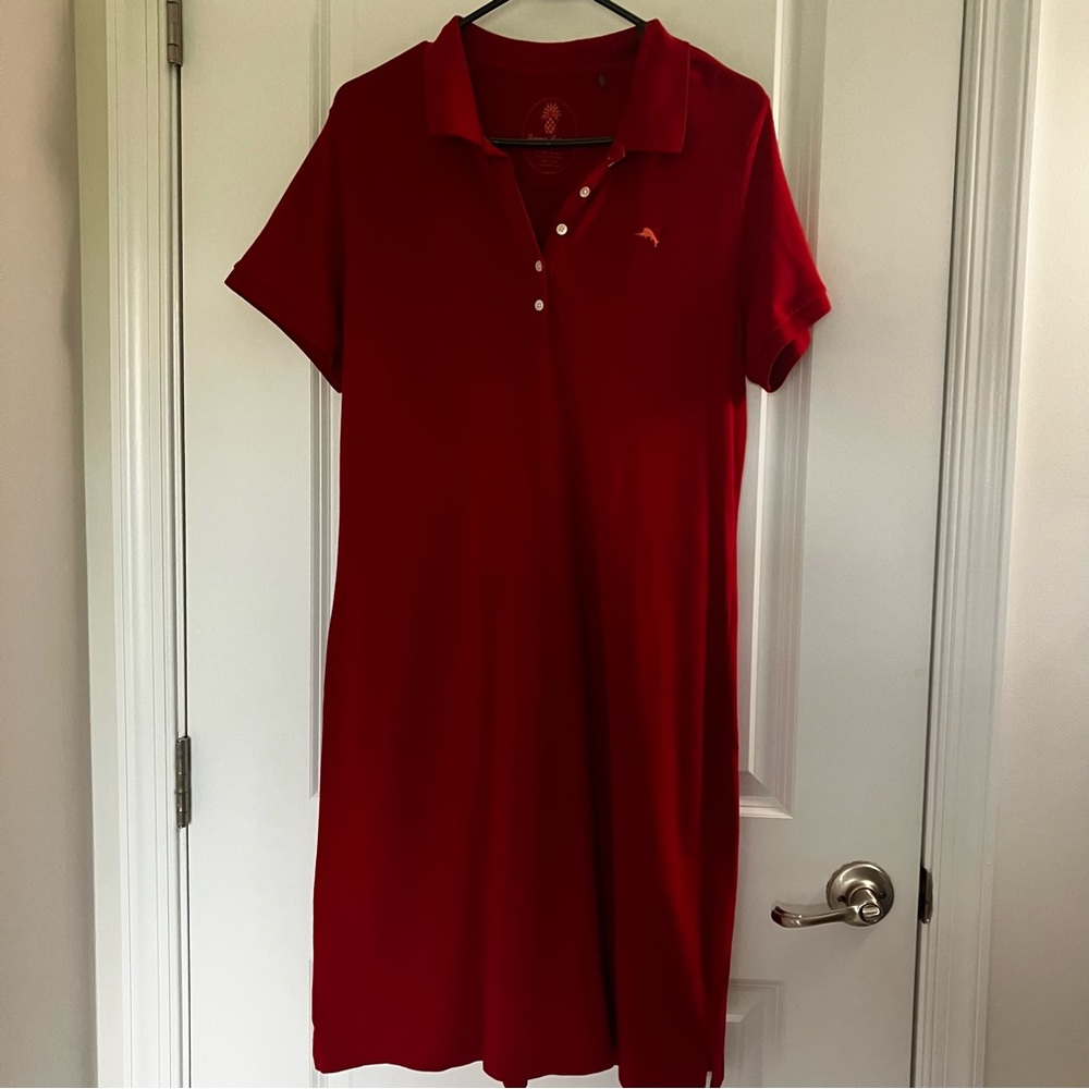 TOMMY BAHAMA |Red Polo Short Sleeve Shirt Dress | size L